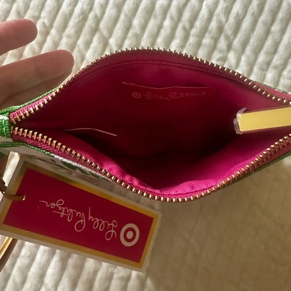 Lilly Pulitzer Green and White Tropical Tree Clutch - Picture 4 of 4